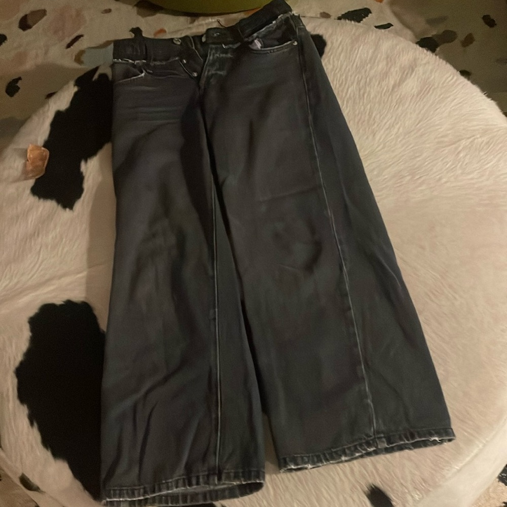 Zara boot cut jeans black size 13-14
